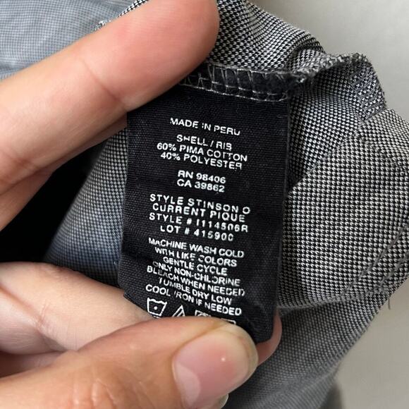 Theory Gray Stinson O Current Pique Polo Size XL - Picture 5 of 5